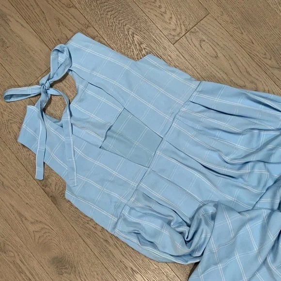 Sister Jane Sky Blue Checkered Dress - Picture 4 of 5